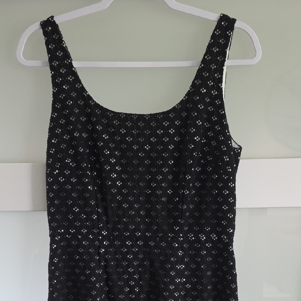 Adrianna Papell Black Lace Sleeveless Dress